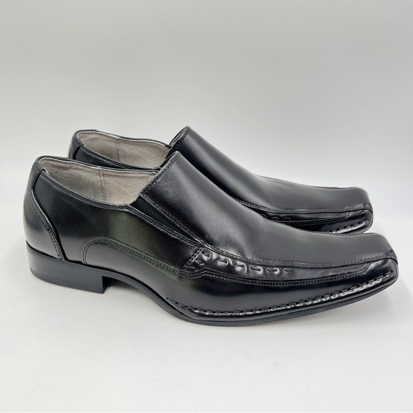Stacy Adams Men Size 7.5 Templin Black Leather Bike Snip Toe Loafers Dress Shoes main image 10